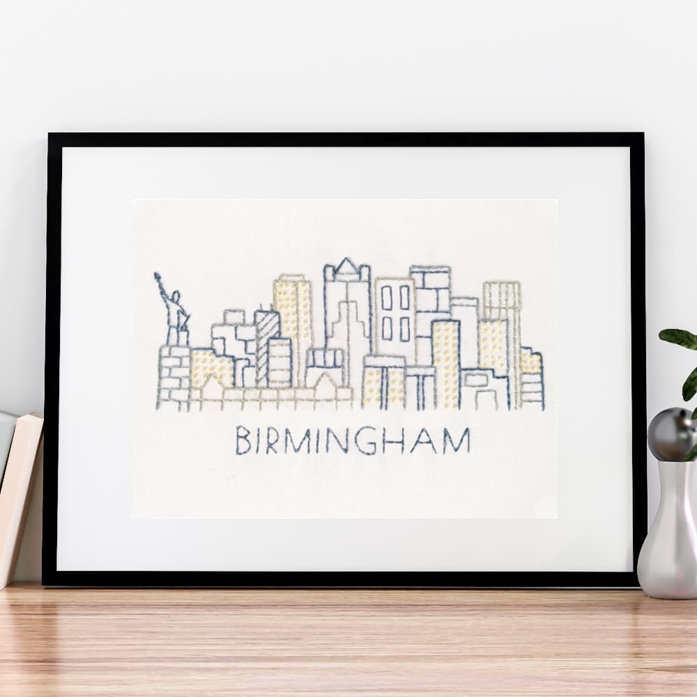 Birmingham City Skyline Hand Embroidery Pattern - thumbnail 6