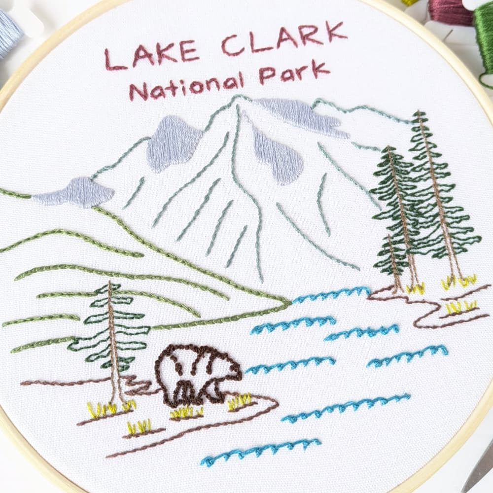 Lake Clark National Park Hand Embroidery Pattern - thumbnail 2