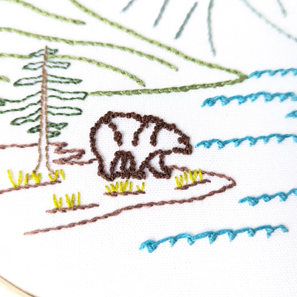 Lake Clark National Park Hand Embroidery Pattern - thumbnail 4