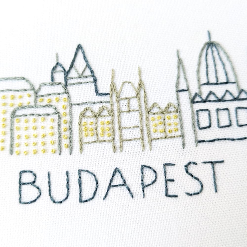 Budapest City Skyline Hand Embroidery Pattern - thumbnail 5