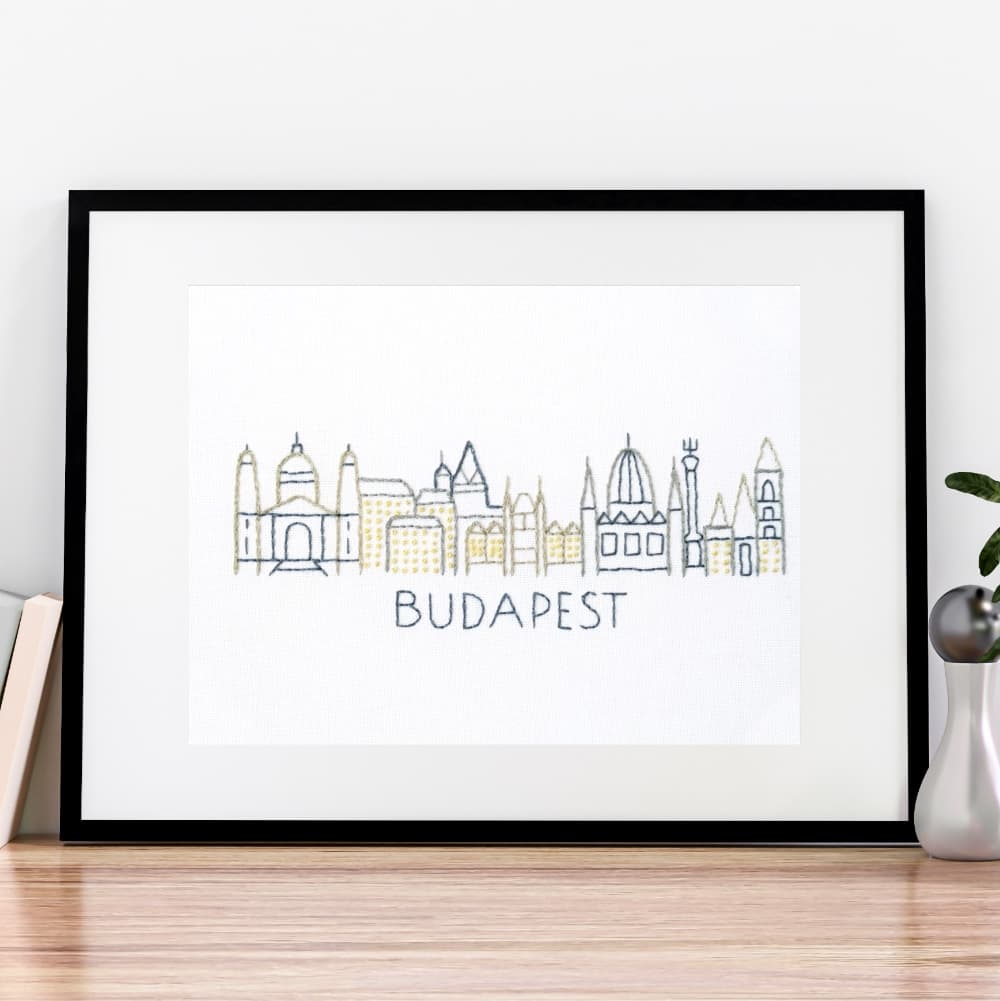 Budapest City Skyline Hand Embroidery Pattern - thumbnail 6