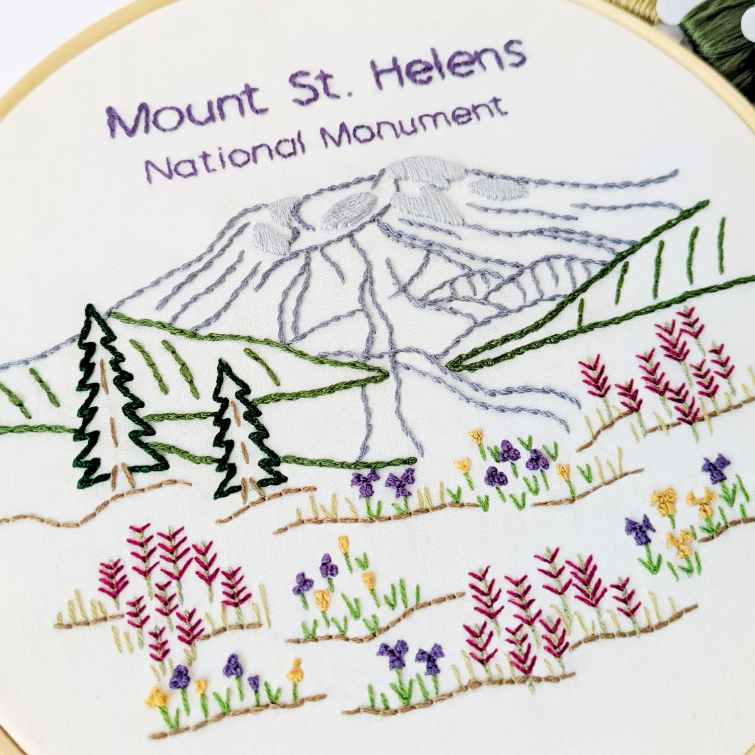 Mount St. Helens National Monument Hand Embroidery Pattern - thumbnail 2