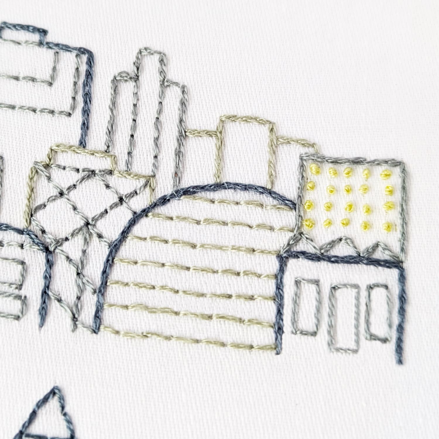 Omaha City Skyline Hand Embroidery Pattern - thumbnail 3