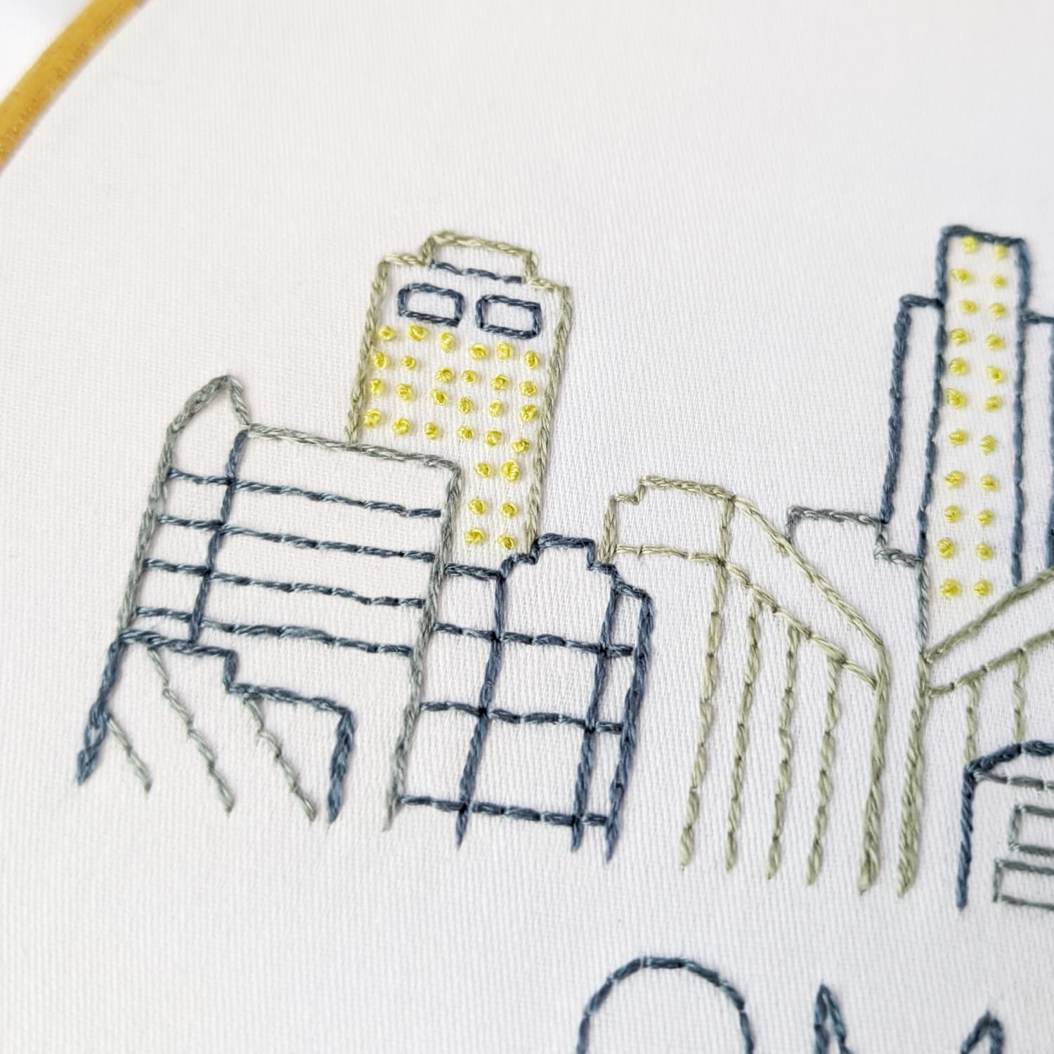 Omaha City Skyline Hand Embroidery Pattern - thumbnail 4