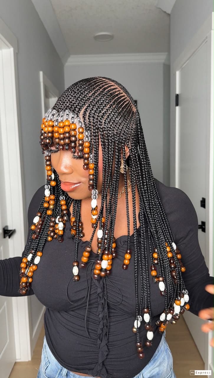 .Beaded fringe full lacewig - thumbnail 2