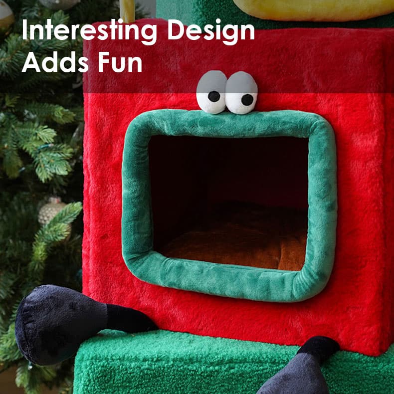 Stacked Christmas Gift Box Cat Condo - thumbnail 6