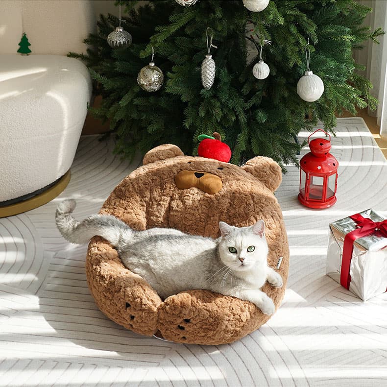 Apple Bear Hug Cat Bed - thumbnail 3