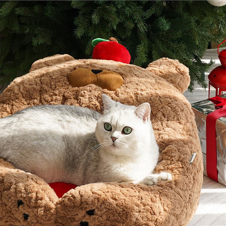Apple Bear Hug Cat Bed - thumbnail 5