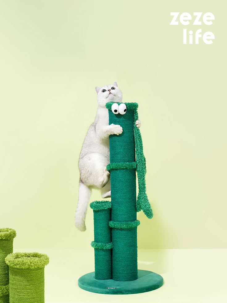 Lucky Bamboo Big Cat Scratcher Post - thumbnail 2