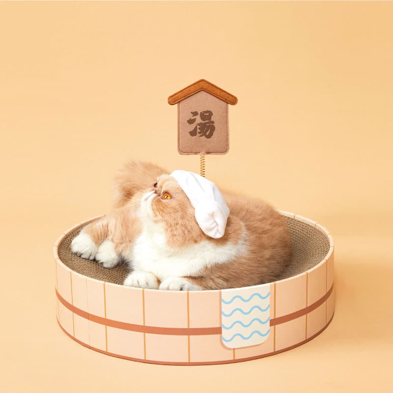 Japanese-Style Hot Springs Cat Scratcher Bed - thumbnail 3
