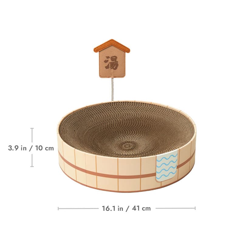 Japanese-Style Hot Springs Cat Scratcher Bed - thumbnail 6