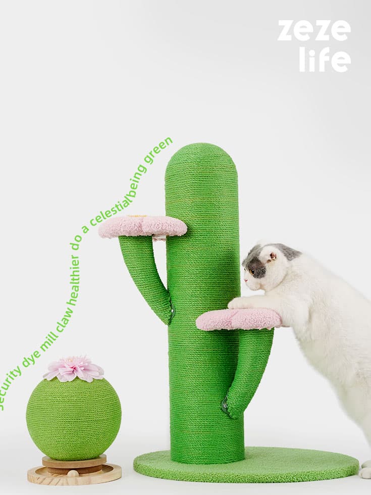Flower and Cactus Cat Tree - thumbnail 2