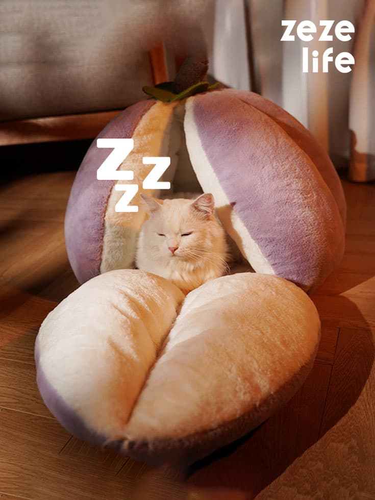 Mangosteen Purple Cat Bed - thumbnail 2
