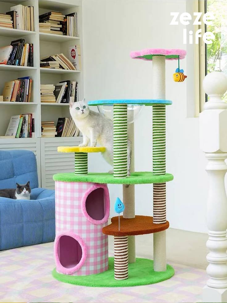 Flower-themed Amusement Park Cat Tree - thumbnail 10