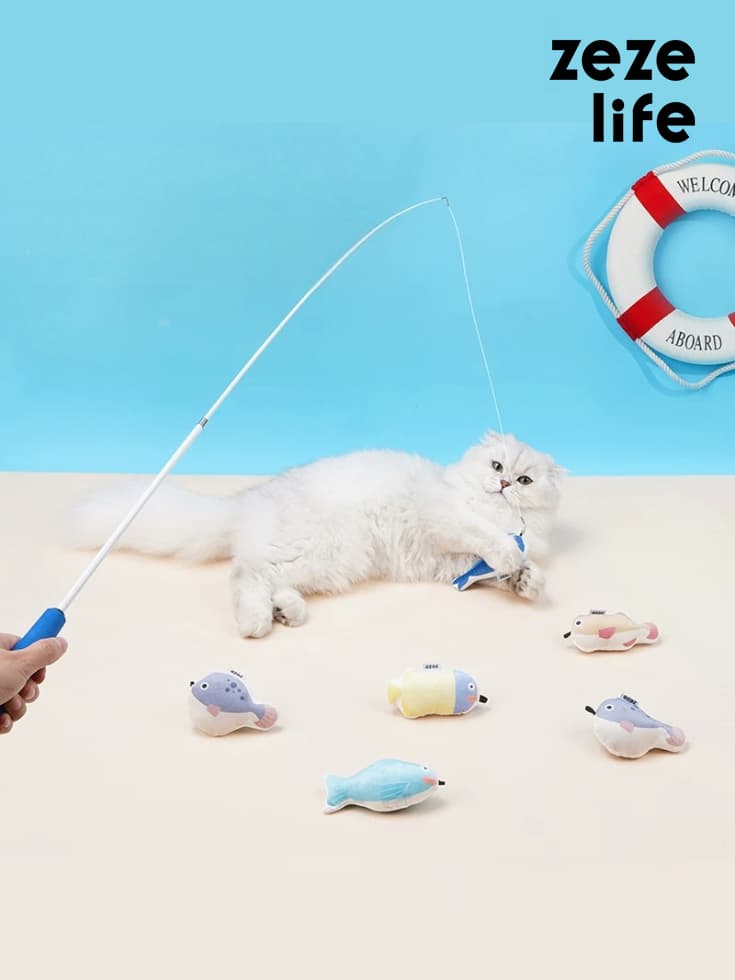 Telescopic Cat Teaser Toy with Catnip - thumbnail 2