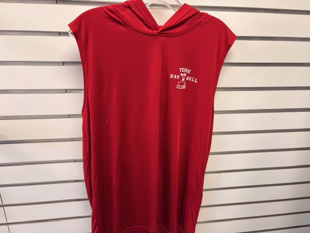 YBB Club Logo Sleeveless Hoodie – Deep Red