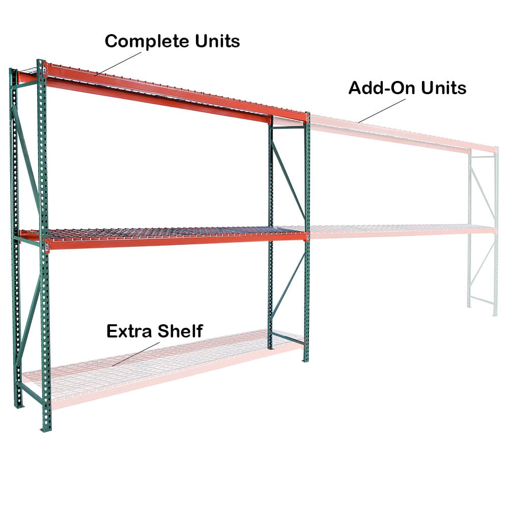 Complete Units with Wire Decking – 12′ High