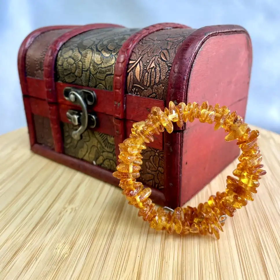 Amber Stretch Bracelet – Vivid Flame