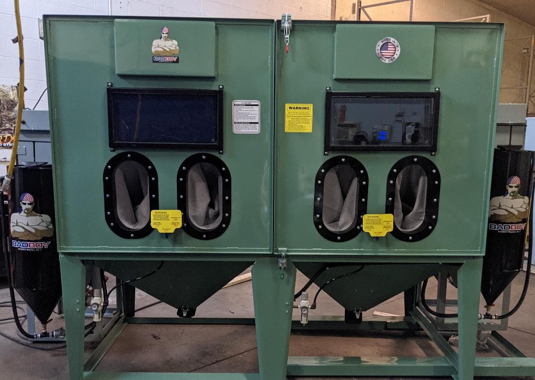 PRESSURE BLAST CABINET BB-9000LED-X2-DC4000-SL-PR-OG