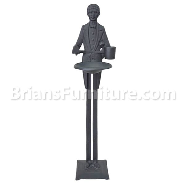 Butler Holding Tray Statue