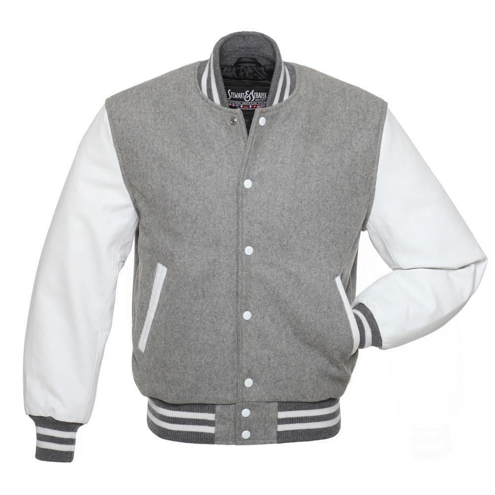GREY WOOL/WHITE LEATHER