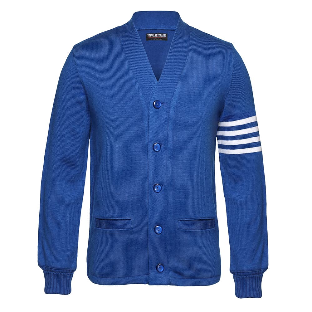 ROYAL BLUE/WHITE SWEATER