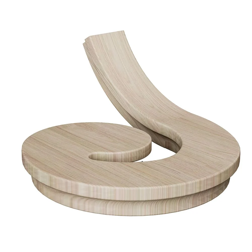 7430 Left Hand Volute Handrail Fitting – 6084 Series