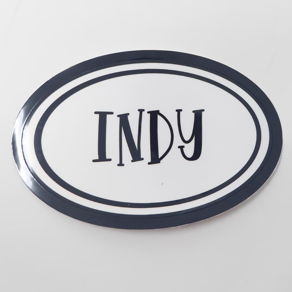 Indy Oval Sticker P5