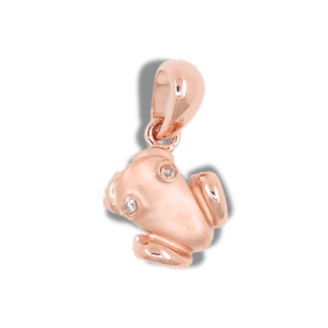 Coquí Frog Pendant in 14k Rose Gold