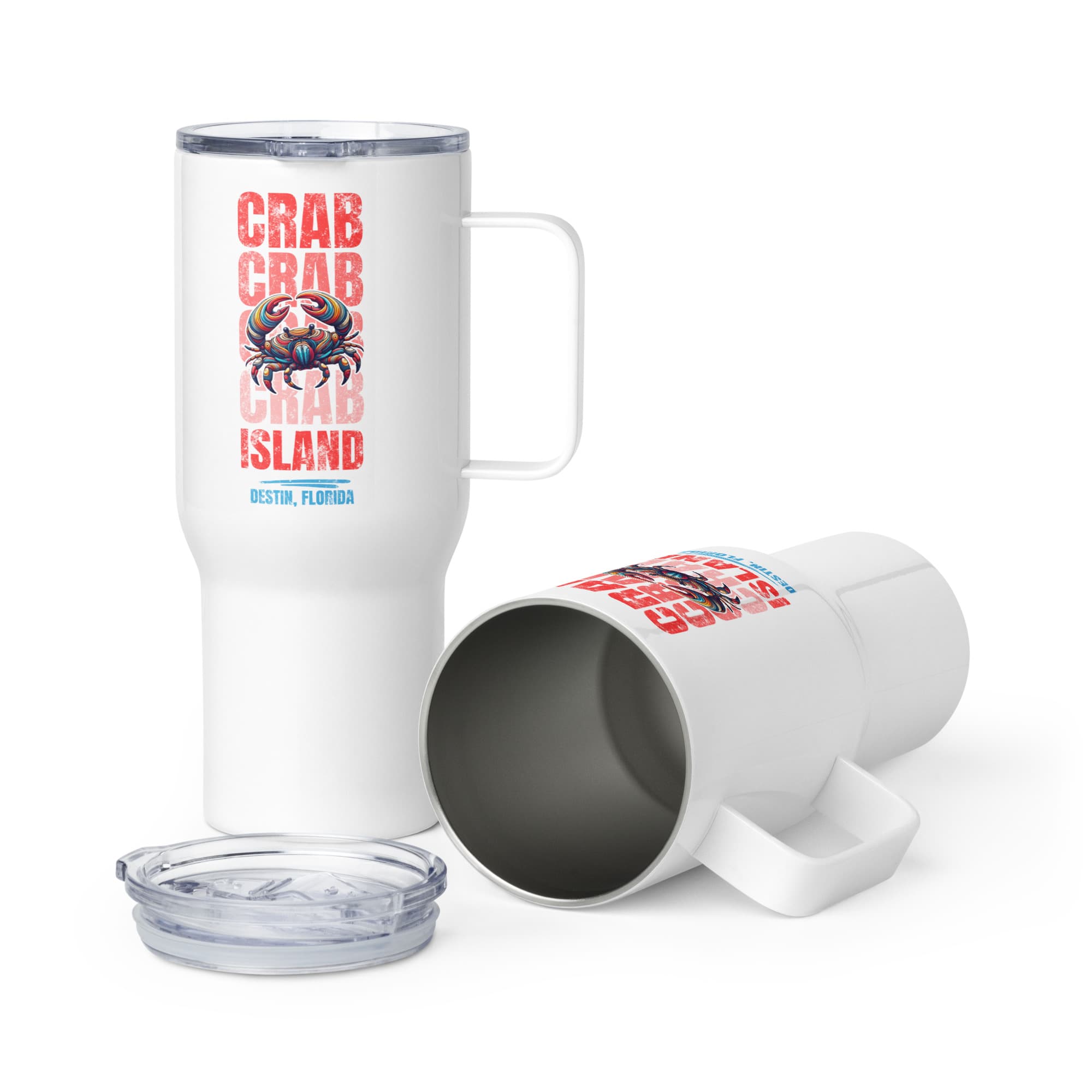 Crab Island Travel Mug with Handle