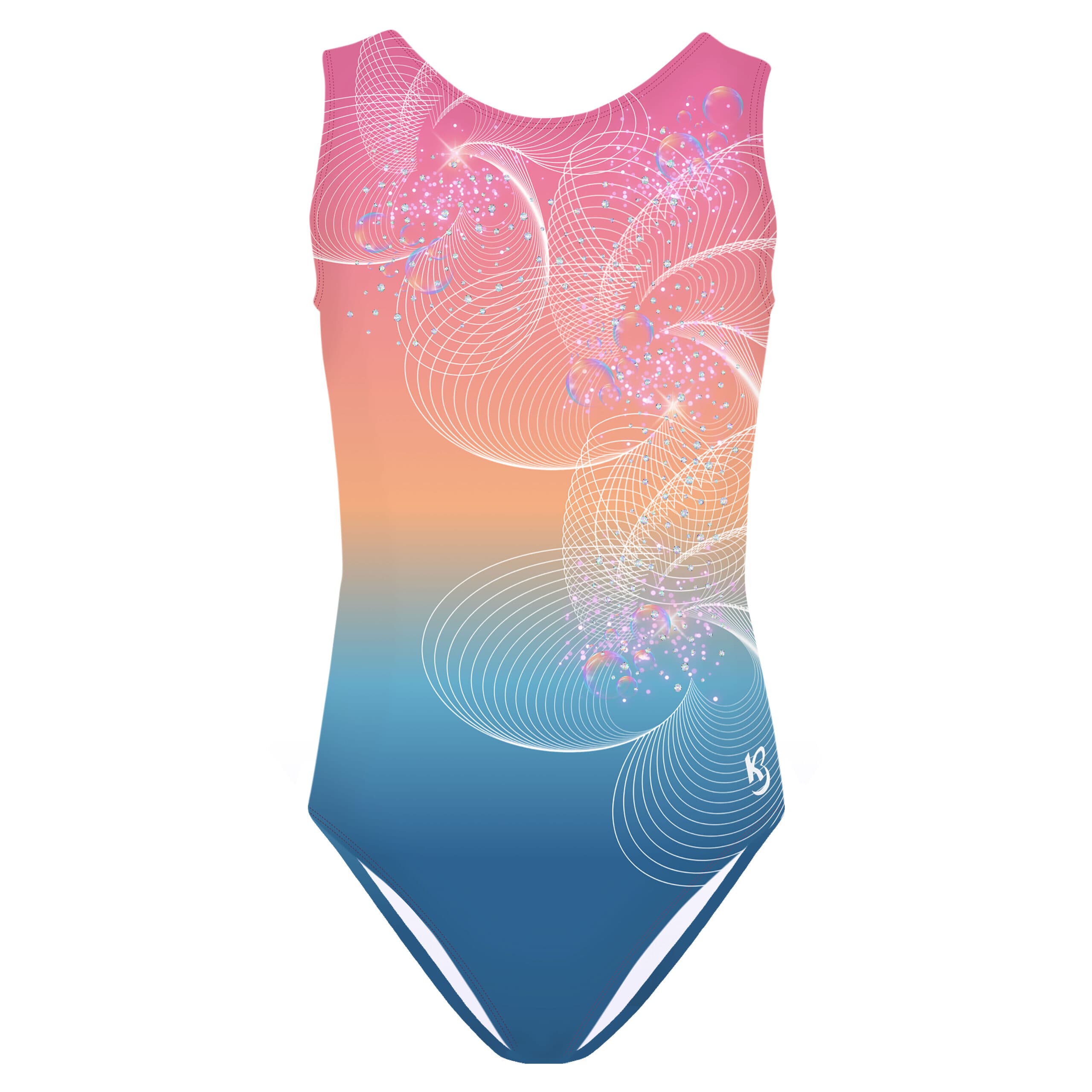 Stellar Mist Sparkly Open-Back Leotard