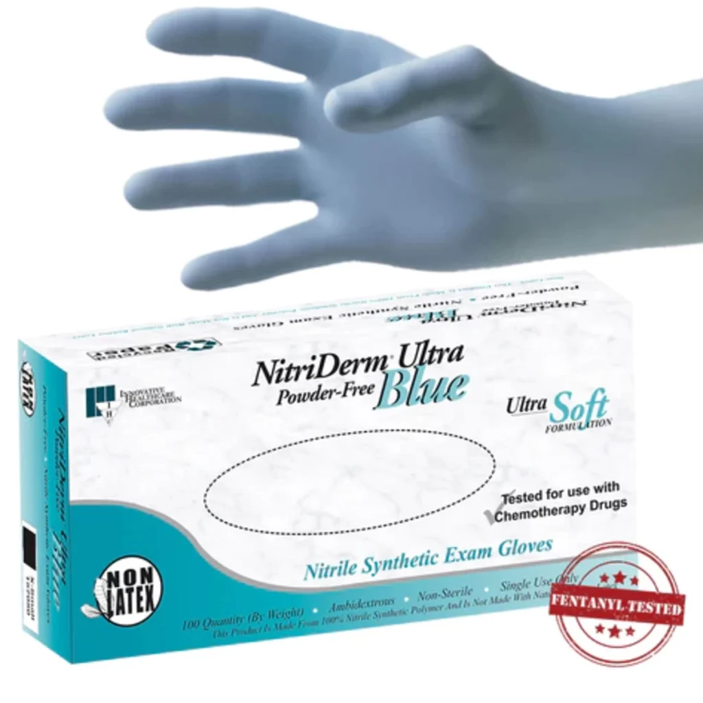 NitriDerm Ultra Blue Nitrile Exam Gloves