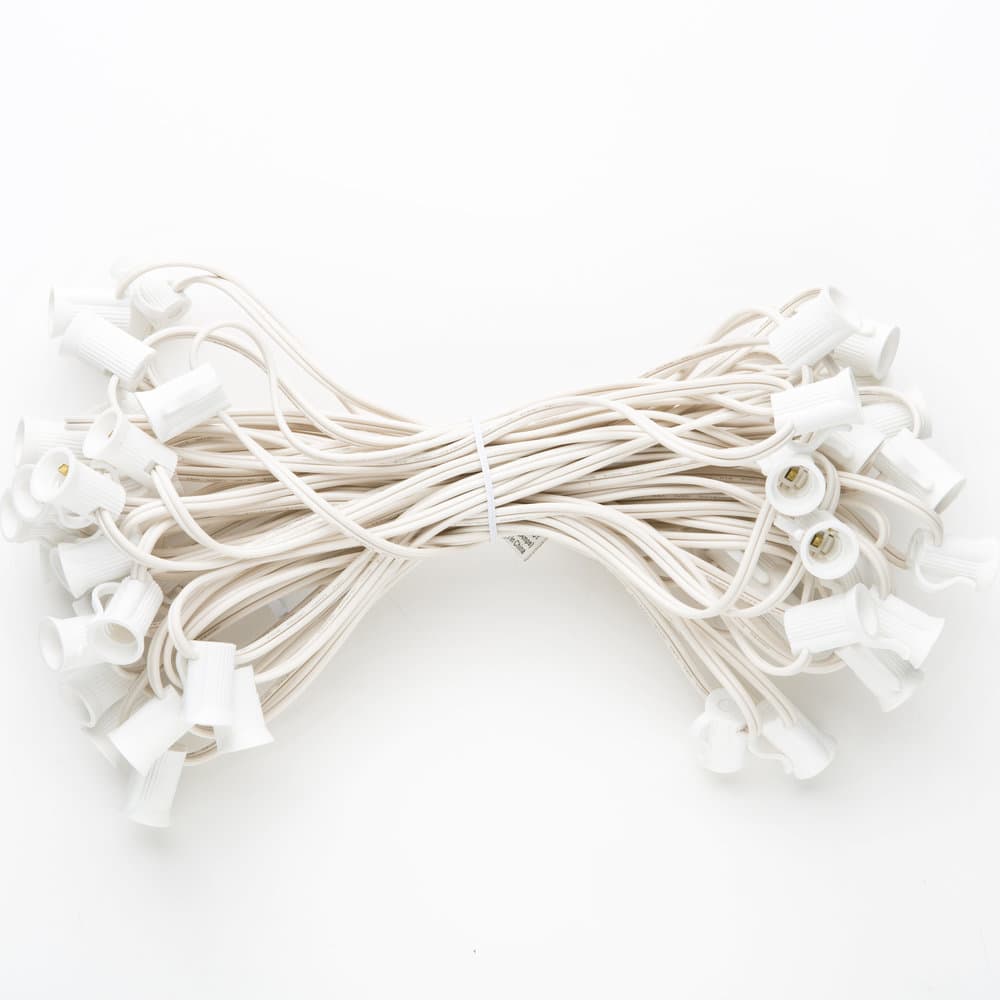 White 50′ C7 Base Light Strings