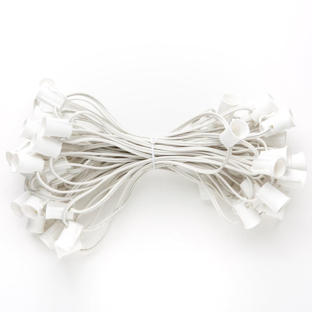 White 50′ C9 Base Light Strings