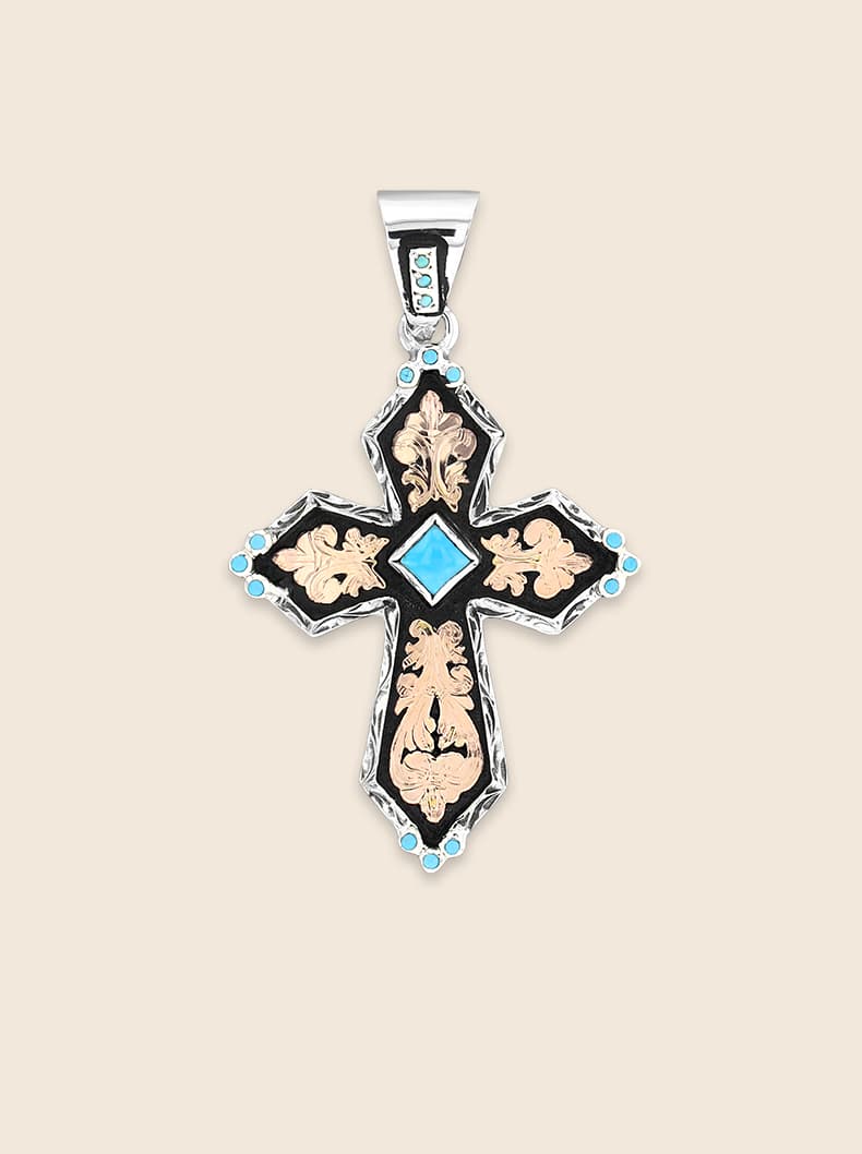 Custom RimRock Scroll & Crystal Cross