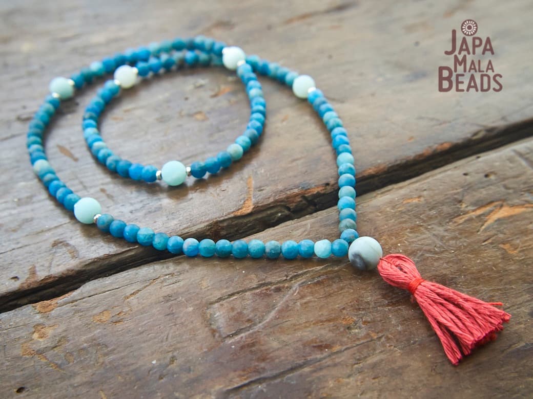 Apatite and Amazonite Full Mala