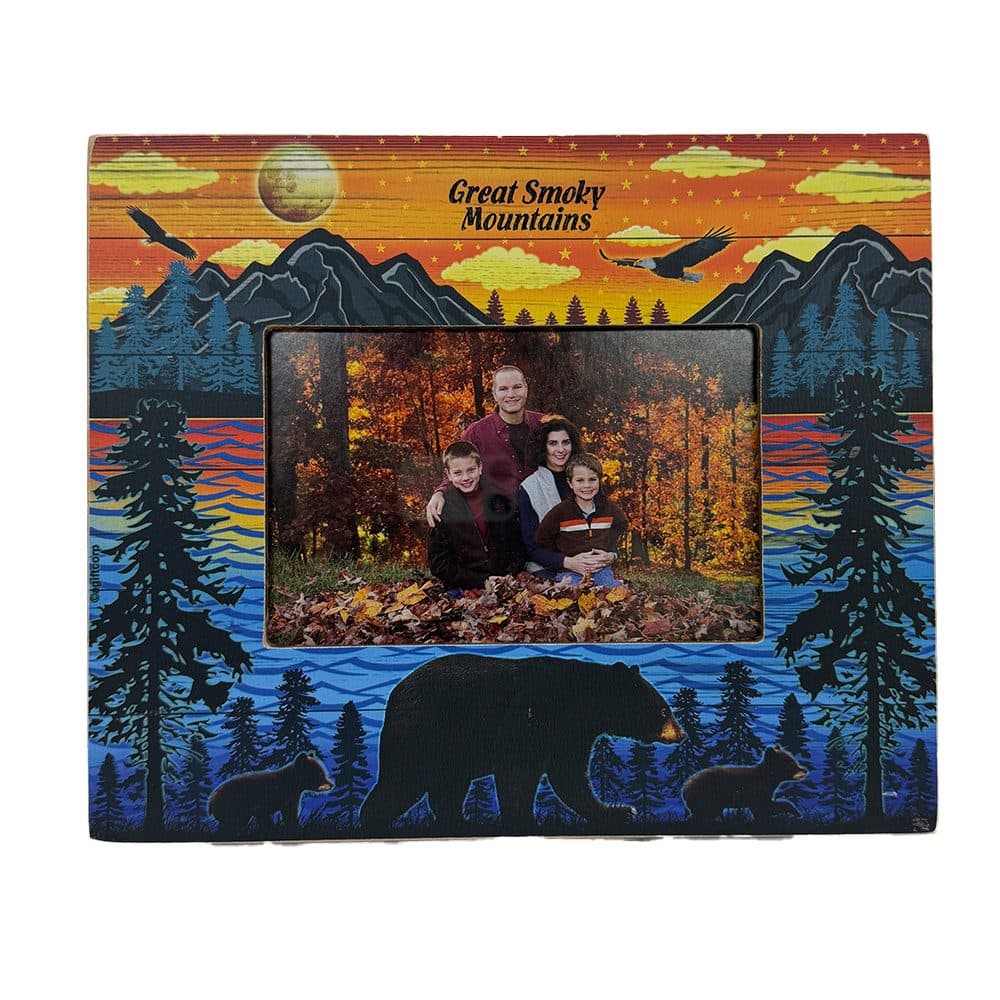 PICTURE FRAME BEAR SUNSET 4X6