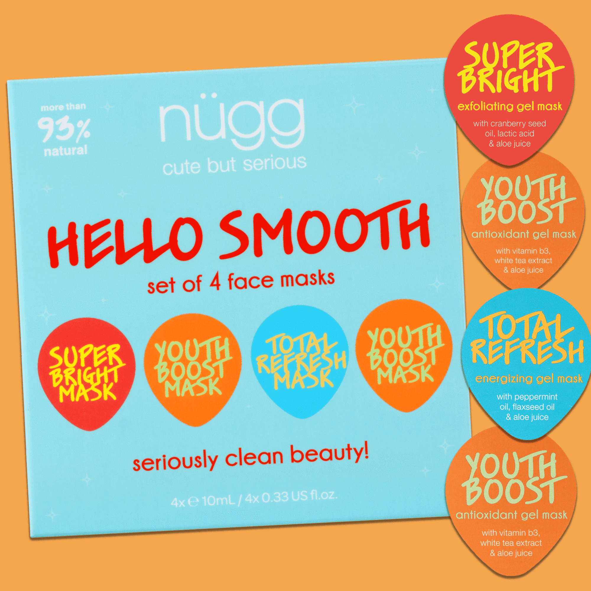 nügg Hello Smooth Face Mask Set for Mature & Aging Skin