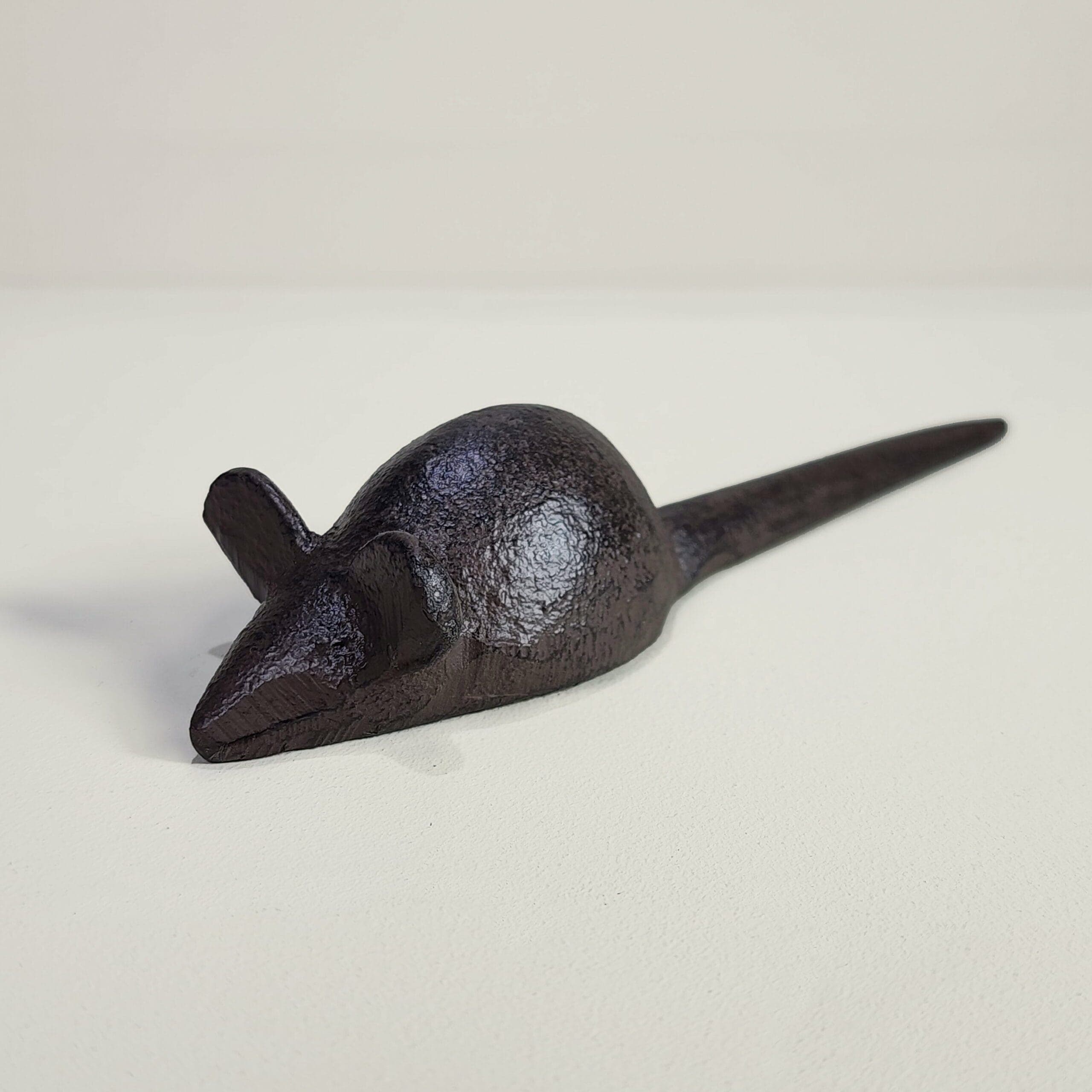 Cast Iron Mouse Figurine, 4.5 Inch