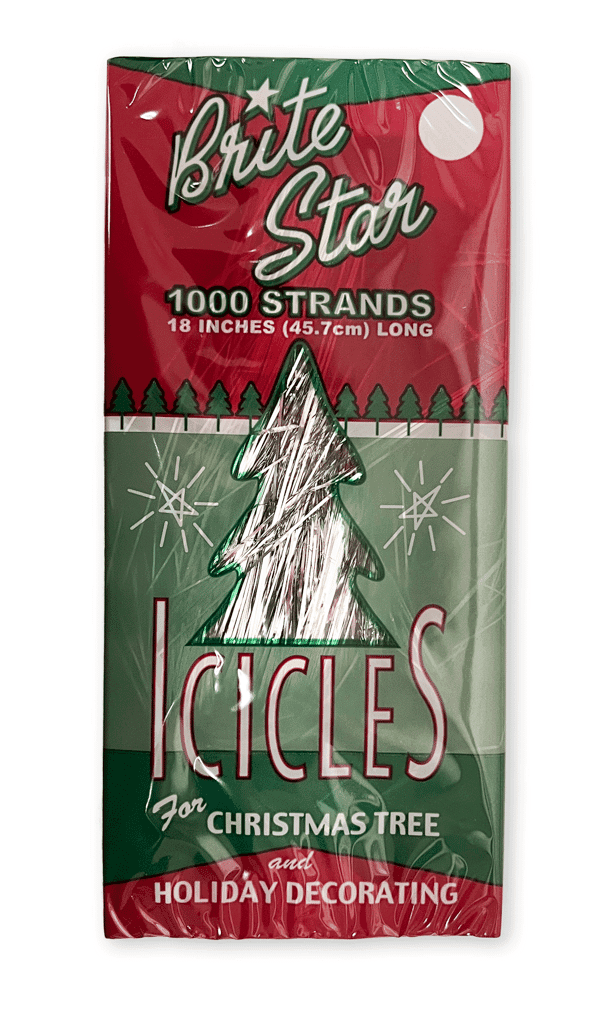 1000Pk Silver Icicle Strands