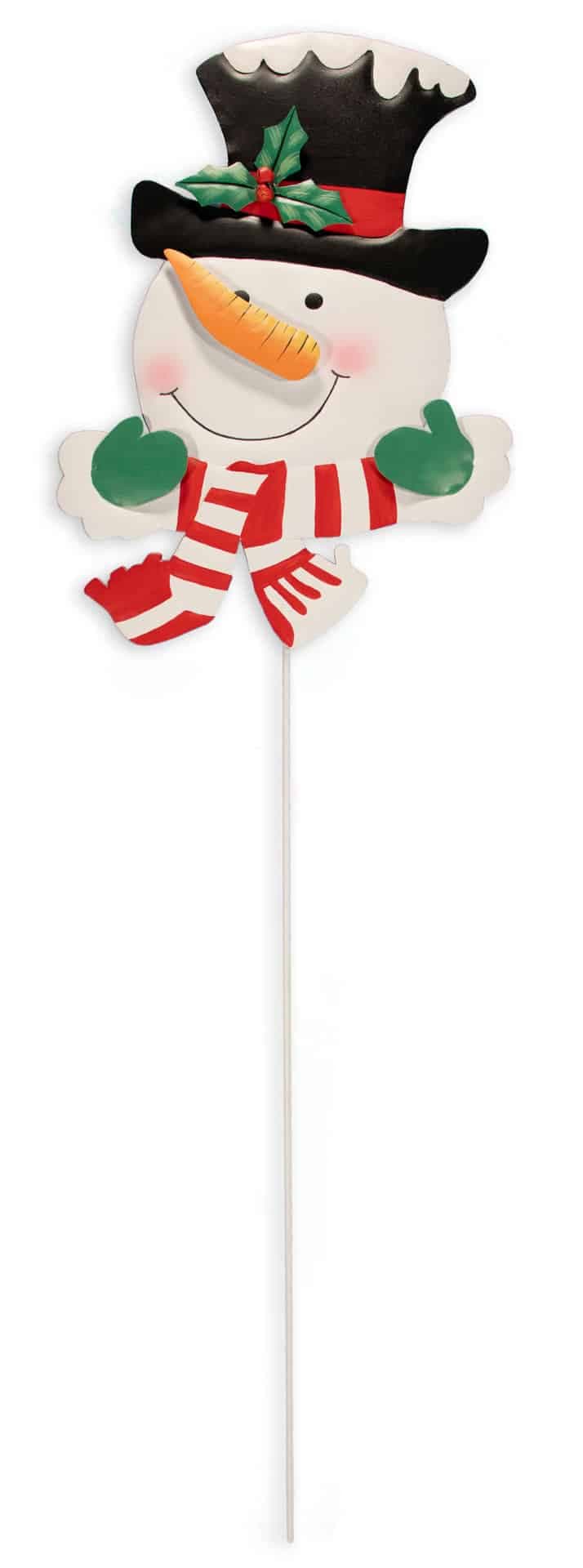36″ Metal Snowman Face Stake