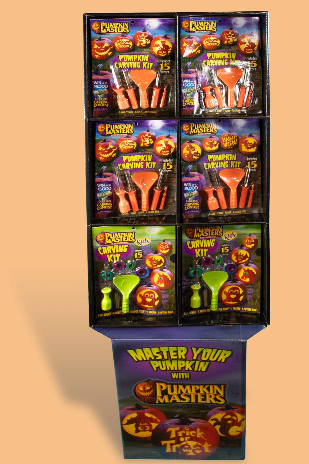 Pumpkin Masters Adult & Kids 36 Piece Pumpkin Carving Kit Floor Display