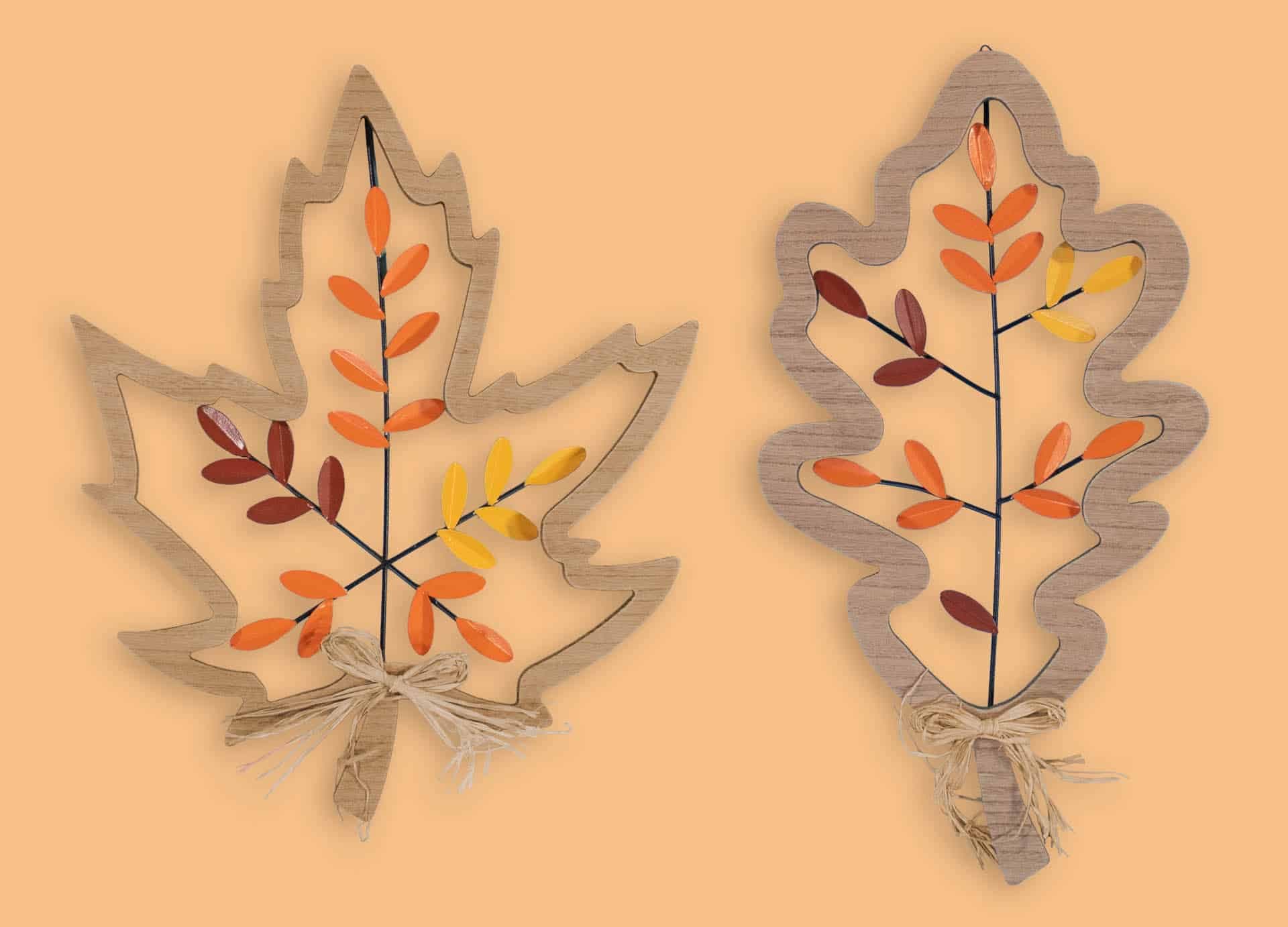 Wood Leaf Decoration