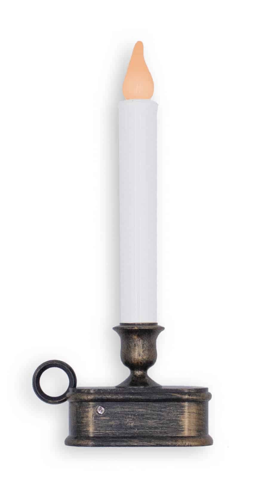 10″ LED Candle With Oiled Bronze Base