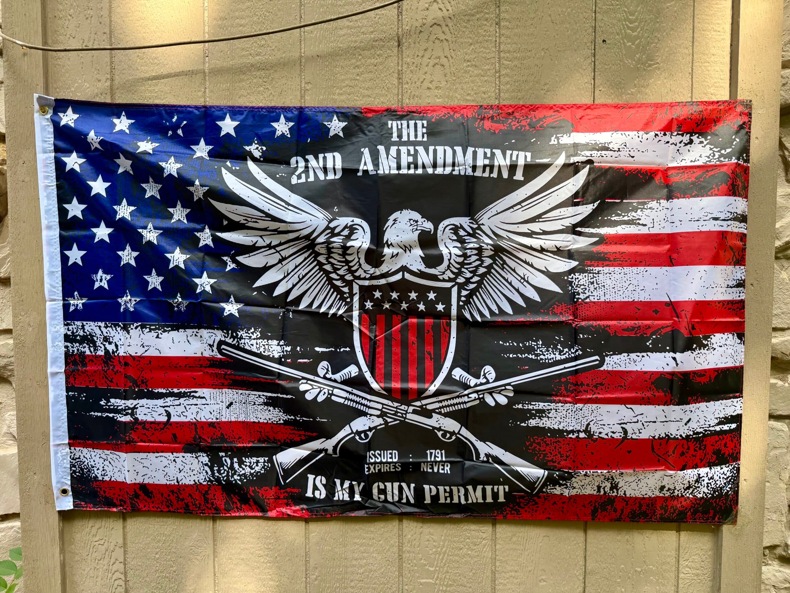 2nd Amendment Gun Permit Flag
