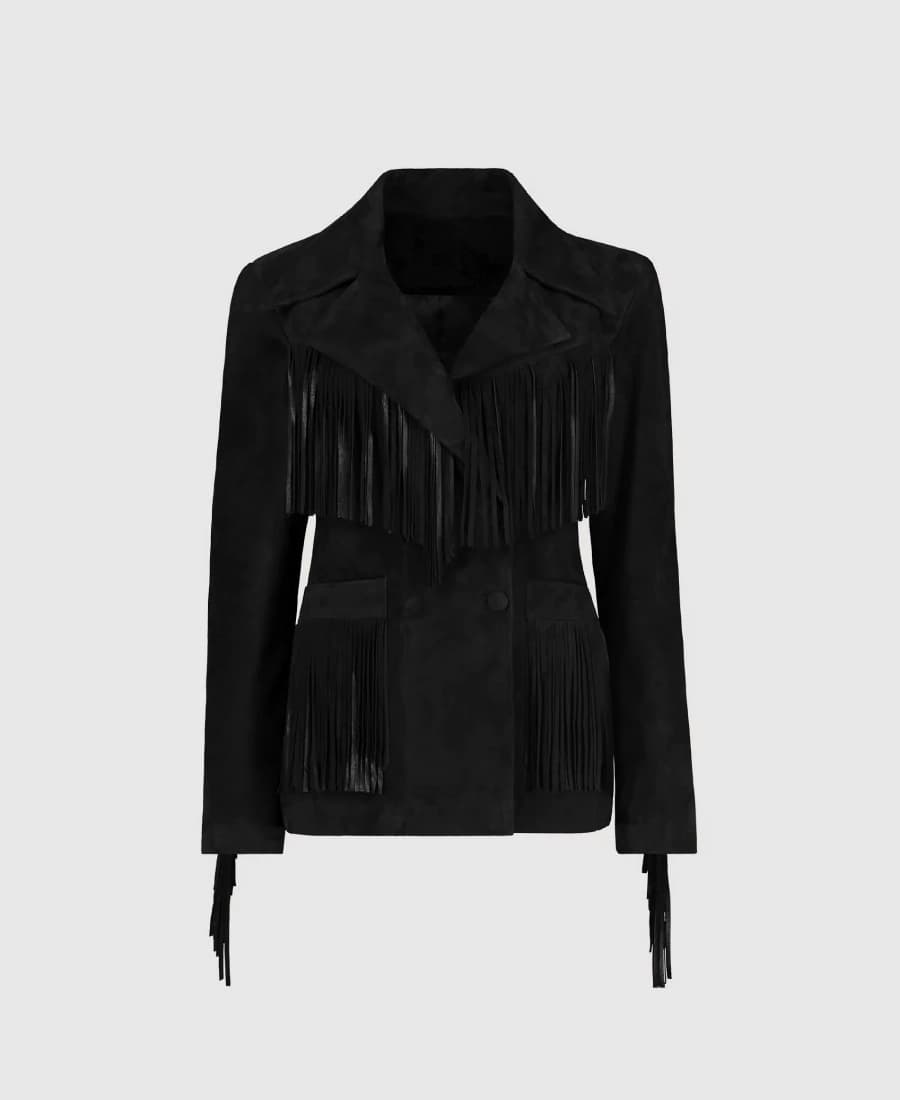 Midnight Black Women’s Double-Breasted Western Coat