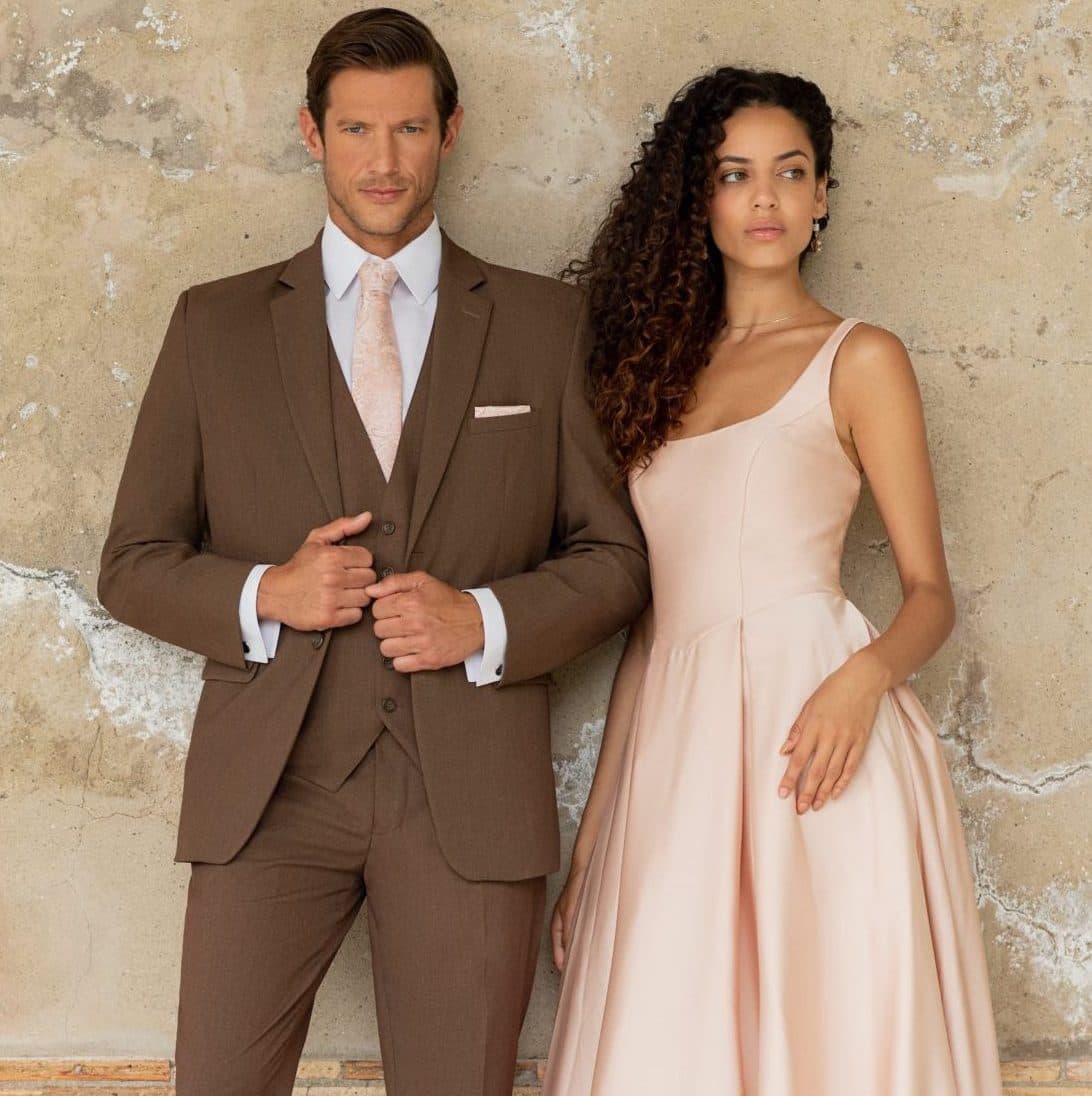 Ted Stanford Cocoa Trim Fit Suit