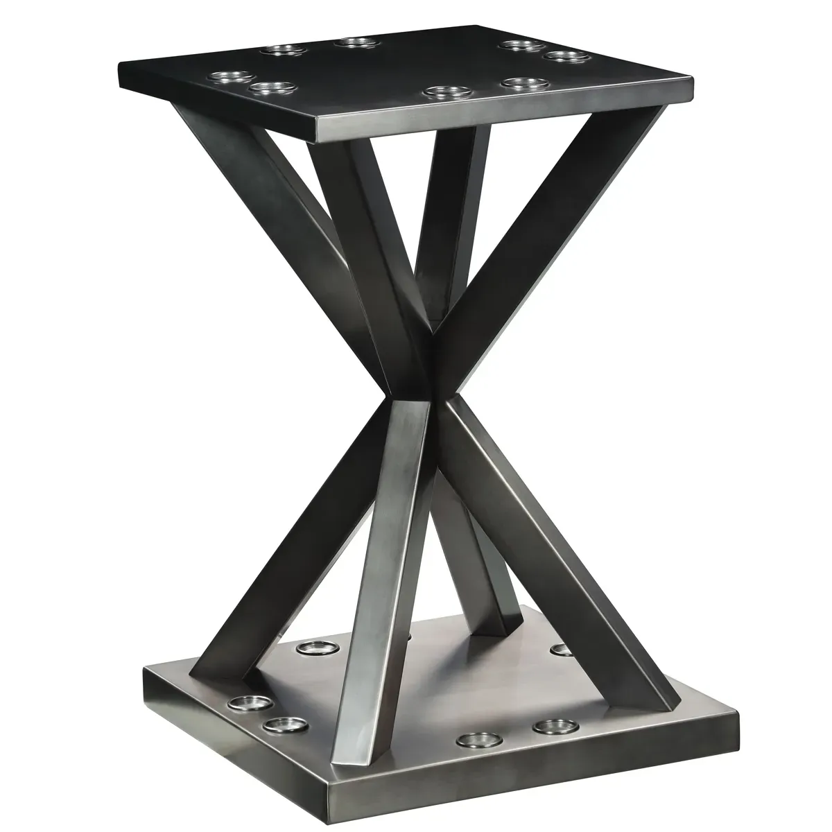 Metal Floor Pool Cue Rack – Holds 8 Cues, Gunmetal Grey