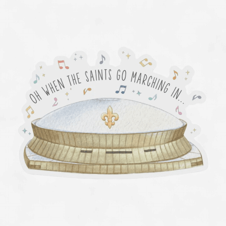 Saints Marching In Sticker