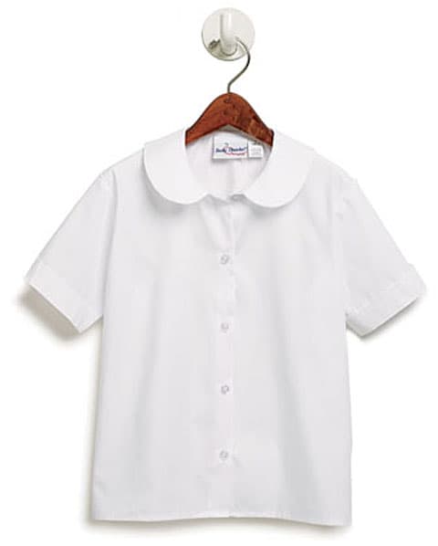 Short Sleeved Peter Pan Broadcloth Blouse (Elderwear)